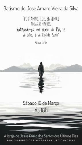 The baptism invitation for Jose Amaro Vieira da Silva
