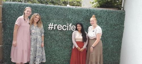Alyssa and Sister Fuller with two other new sisters in the mission