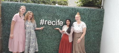 Alyssa and Sister Fuller with two other new sister missionaries