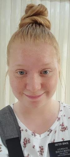 A selfie of Alyssa upon arival at the mission home