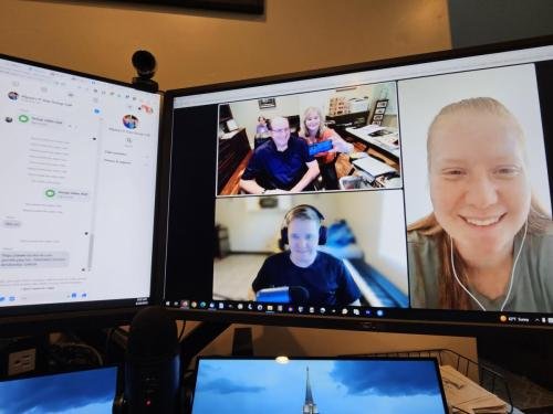 A screenshot of the first video call with Alyssa from Bom Conselho