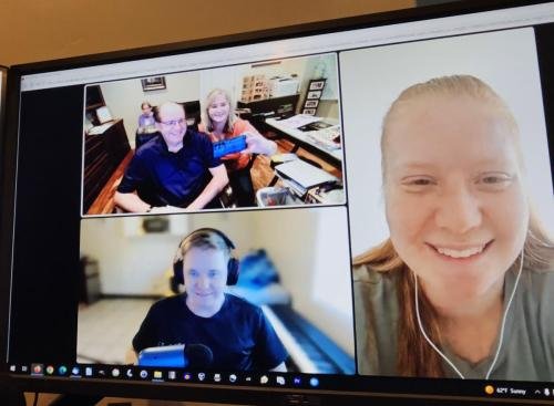 A screenshot of the first video call with Alyssa from Bom Conselho