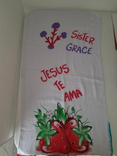A towel a member made for Alyssa