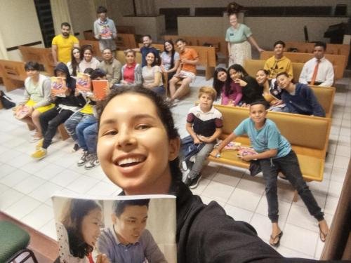 Alyssa and Sister Perri during English classes