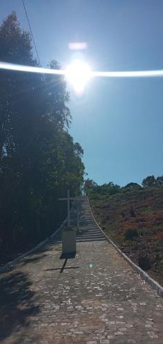 The street/trail leading to the Igreja De Santa Terezinha