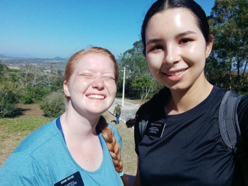 Alyssa and Sister Perri on the trail to the Igreja De Santa Terezinha