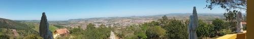 A panoramic view from the hilltop church