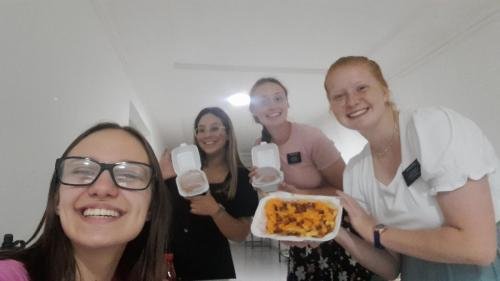 Alyssa and the other sisters with some great looking food