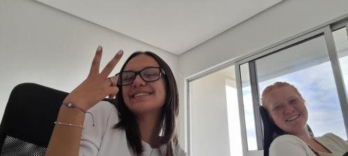 Alyssa and Sister Leopoldes in their apartment