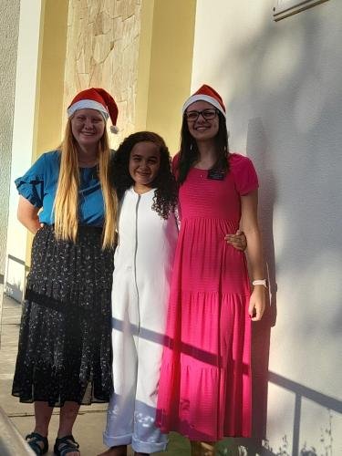 Alyssa and Sister Leopoldes with Laura one of their batpisms