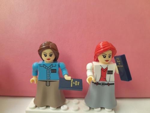 Alyssa's sister missionaries Lego for Christmas