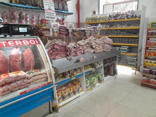 The meat outside of refrigeration in a meat market in Arcoverde