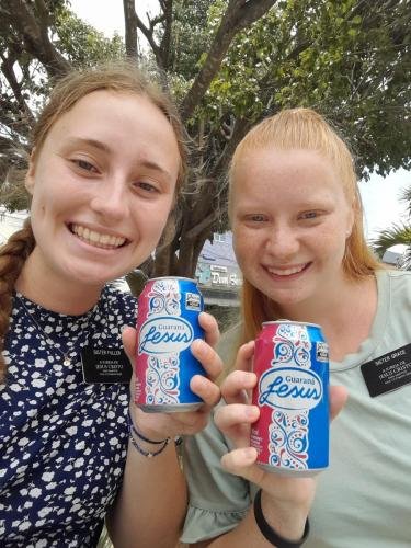 Alyssa and Sister Fuller found Jesus soda in Arcoverde