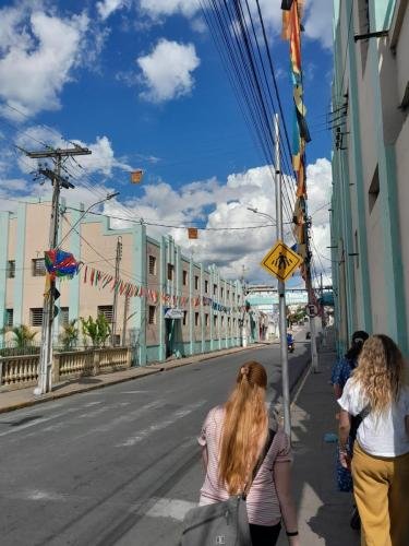 Alyssa with Sisters Brewer and Mugerian on the streets of Pesqueira