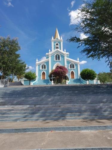 A blue church in Pesqueira