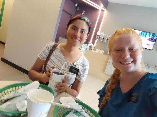 Alyssa and Sister Zurita in Subway