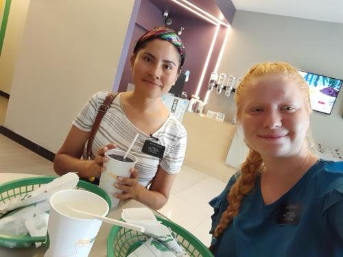 Alyssa and Sister Zurita in Subway