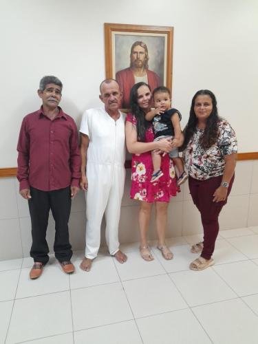 Zezinho with his family on his baptism day