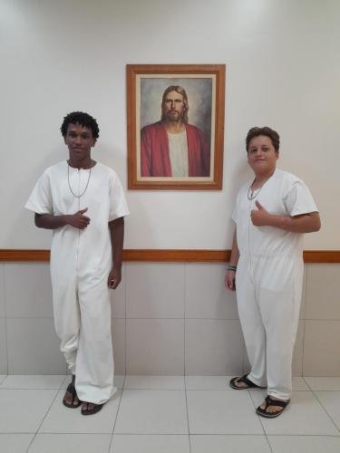 Mateus and Luckian before Mateus' batpism