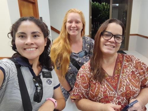 Alyssa and Sister Zurita with a sister at the church house
