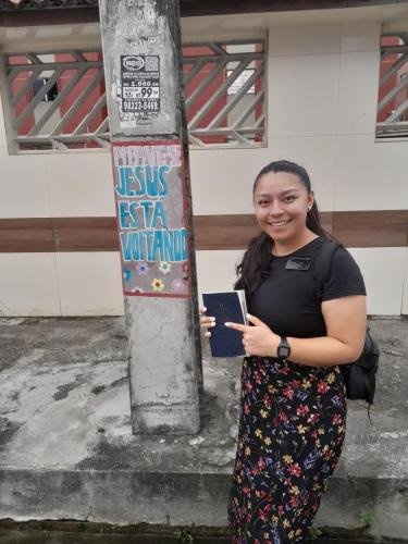 Sister Villatoro by a message on a post the Jesus is Returning