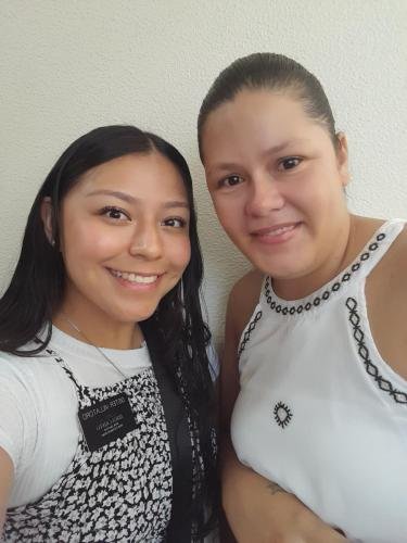 Sister Villatoro in a selfie with another sister