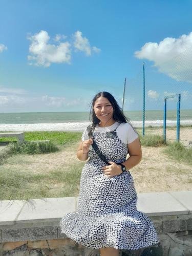 Sister Villatoro by the ocean