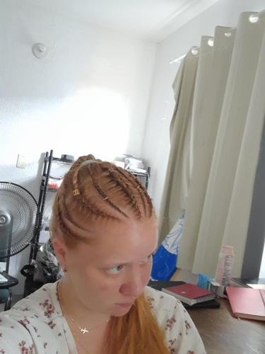 Alyssa with her new braids in her hair