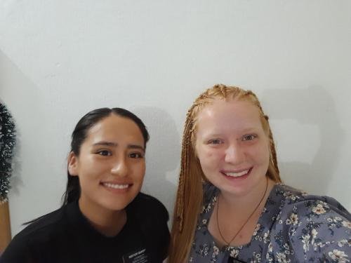 Alyssa and Sister Quispe take a selfie together