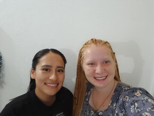 Alyssa and Sister Quispe take a selfie together