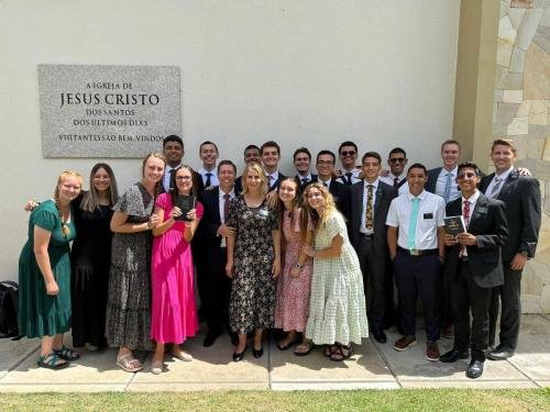 Alyssa and her zone at zone Conference