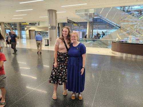 Alyssa with her MTC companion Sister Fuller