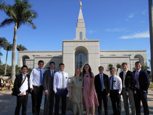 Alyssa's MTC District at the Campinas Brazil Temple