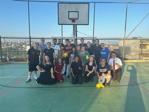 Alyssa, Sisters Fuller and Perri on the basketball court during zone activity