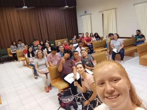 Alyssa and Sister Perri during English class