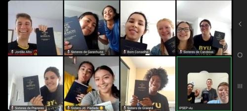 A screenshot of members of Alyssa's zone during a on phone meeting