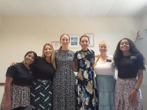 Alyssa with the sisters from her district