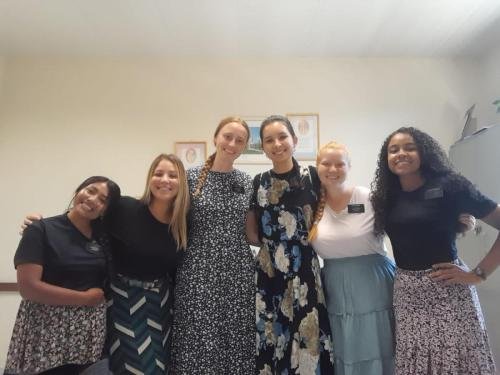 Alyssa with the sisters from her district