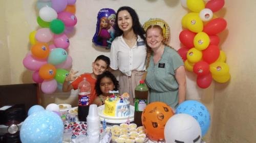 Alyssa and Sister Perri at some young kids' birthday party