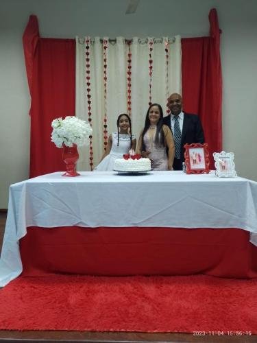 Lavinia, Elaine, and Eduardo at Elaine and Eduardo's wedding