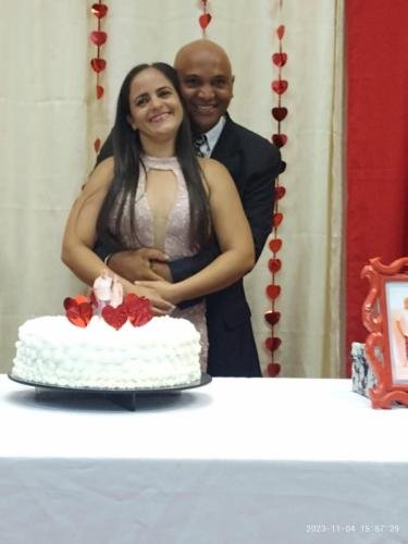 Eduardo and Elaine during their wedding
