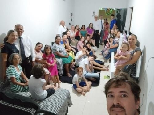 Alyssa and Sister Leopoldes with ward members in Arcoverde