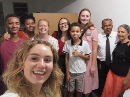 Alyssa and Sister Brewer, Fuller, and Leopoldes with new Arcoverde ward members