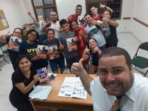 Alyssa and Sister Zurita in their first English class in Candelaria