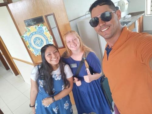 Alyssa and Sister Villator in a selfie with a member