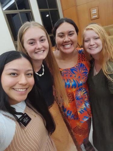 Alyssa and Sister Villatoro with the other sisters