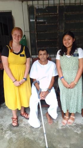 Alyssa and Sister Flores with Paulo before his baptism