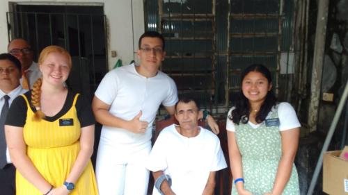 Alyssa and Sister Flores with Paulo just before his baptism