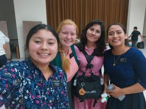 Alyssa, with her companions Sisters Flores, Zurita, and Quispe