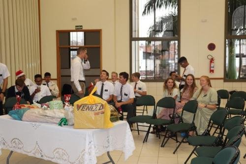 Alyssa with the other two American sisters at the 2023 mission party